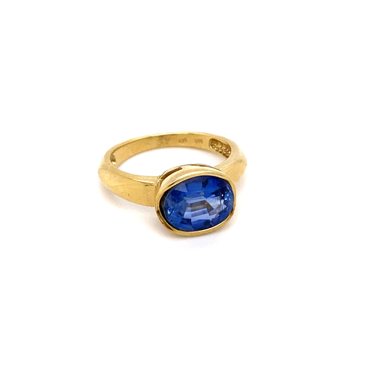 Blue Bayou - Goldring mit Saphir