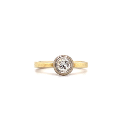 Modern Times- Goldring mit Diamant