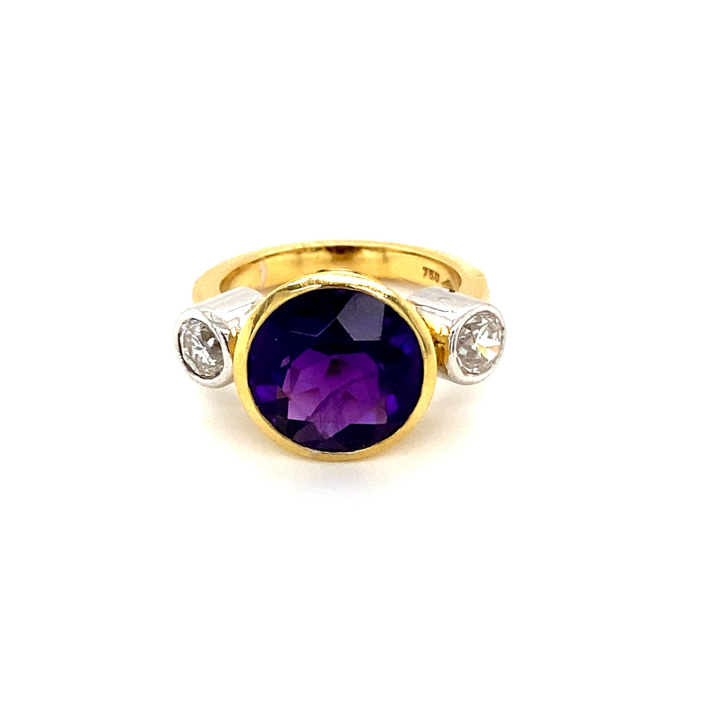 Toxic Purple - Goldring mit Amethyst und Diamanten