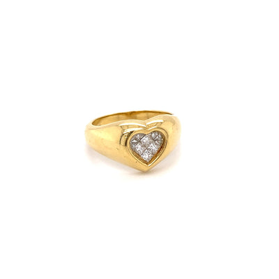 Our Heart of Gold - Herzring mit Diamanten