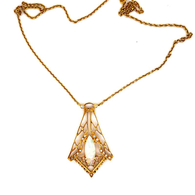 Love and Hope - Goldcollier mit Opal