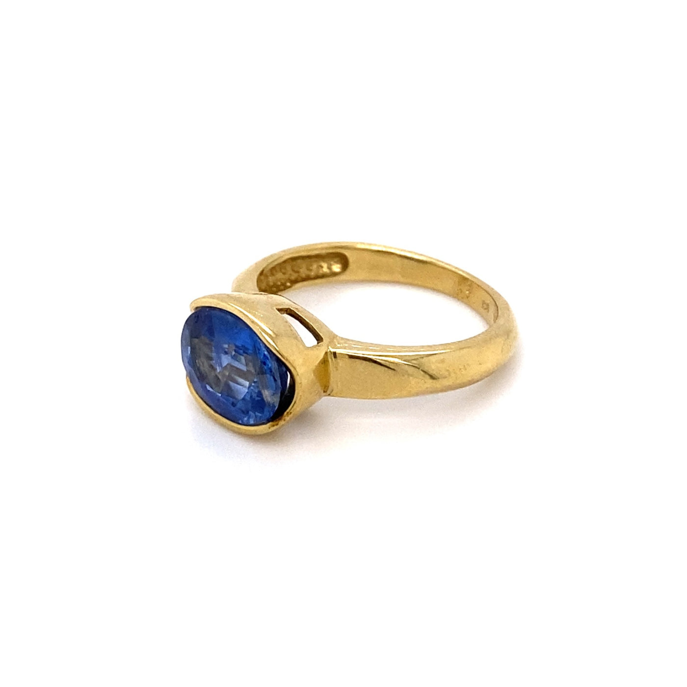 Blue Bayou - Goldring mit Saphir