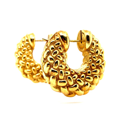 Knitwear - Goldene Ohrringe Creolen