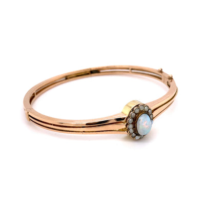 Pearl Surroundings - Armreif in Roségold mit Opal