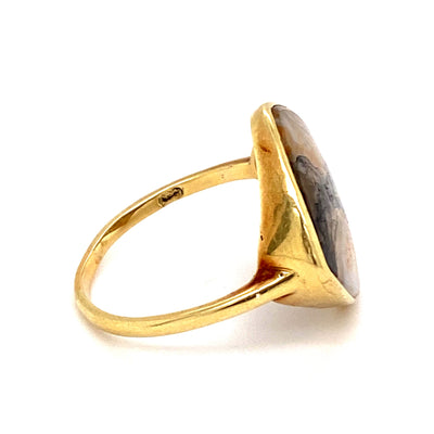 Cool Layer - Goldring mit Lagenstein