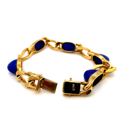 Stadt der blauen Kuppeln - Gliederarmband Gold mit Lapis