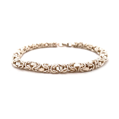 Royal Silver - Silberarmband Königsmuster