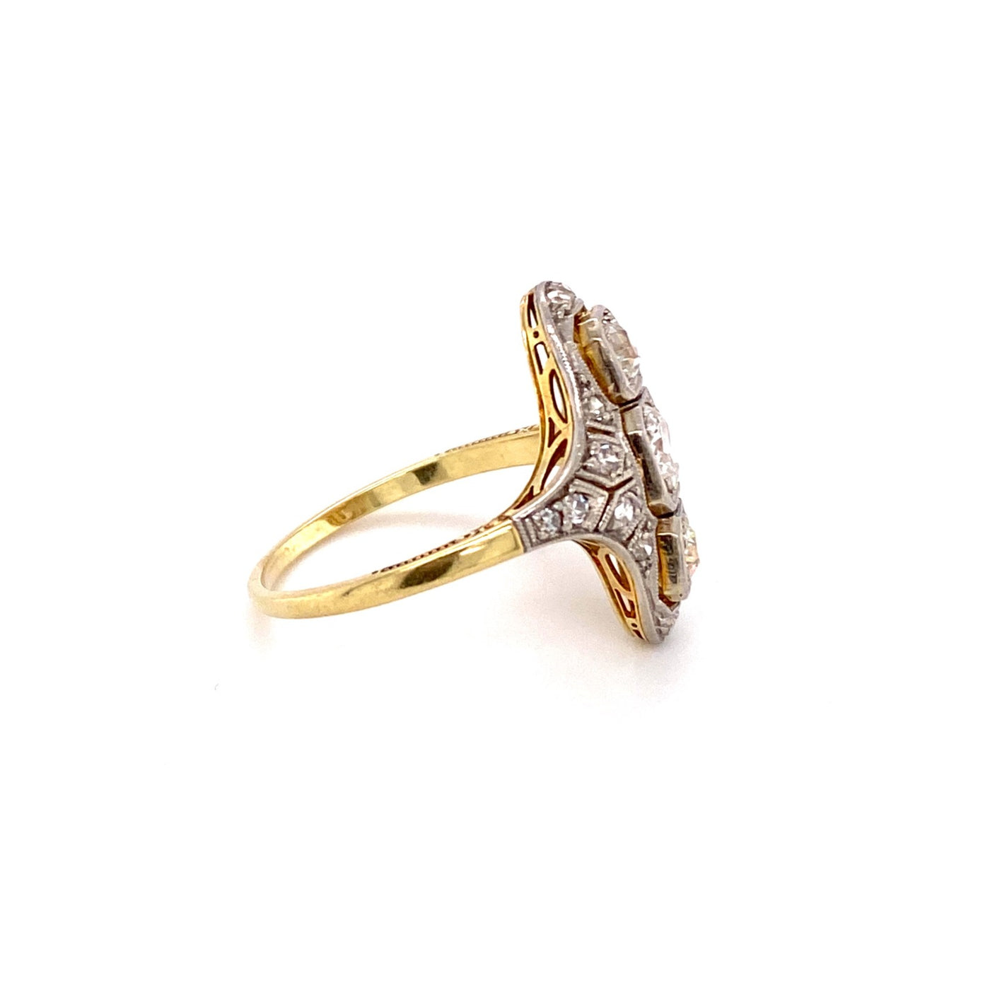 Déco Bliss - Art Déco Ring mit Diamanten