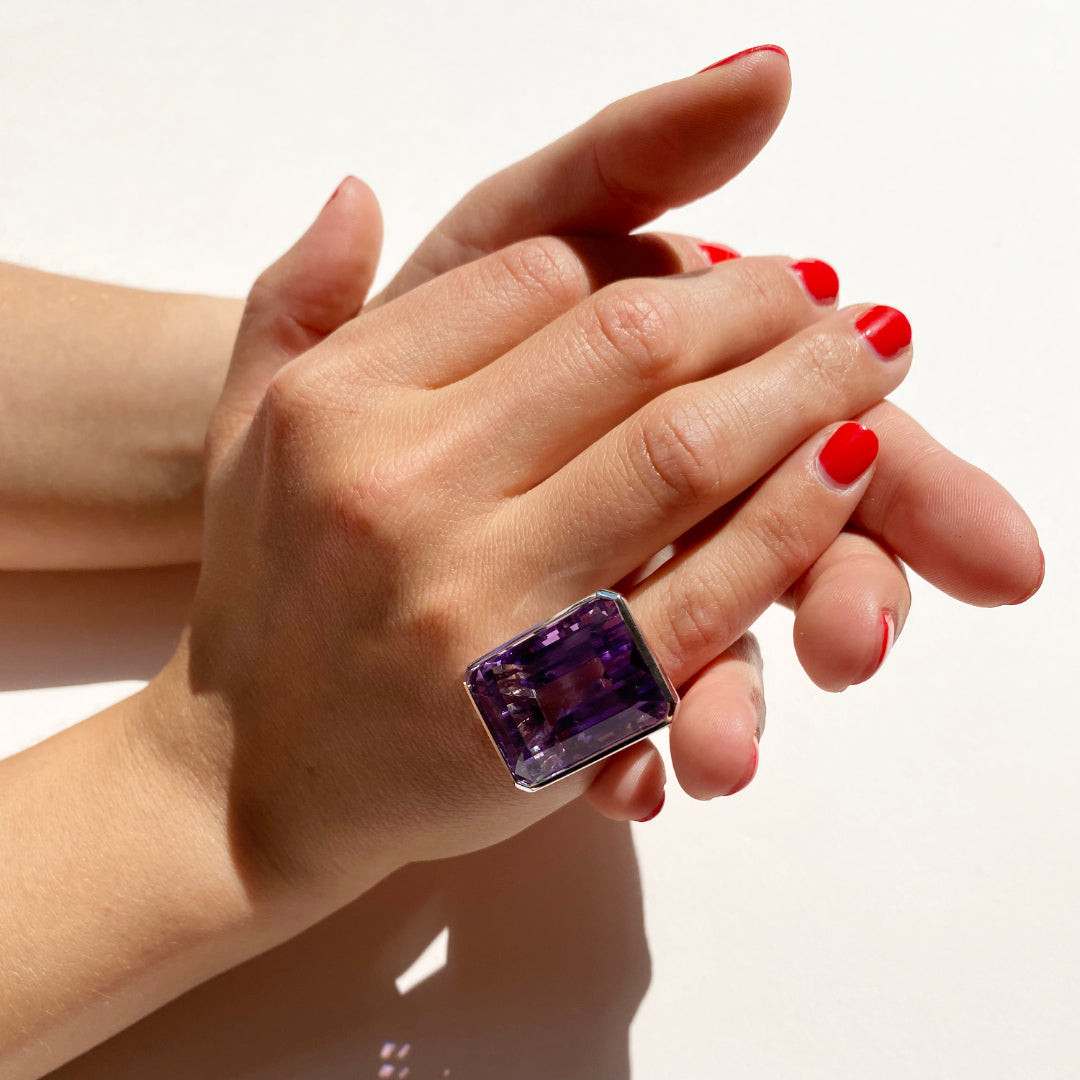 Purple Posh - Klarer Amethyst Ring