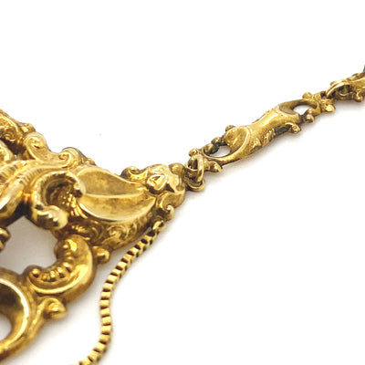 Fancy Smugness - Dekoratives Biedermeiercollier Gold