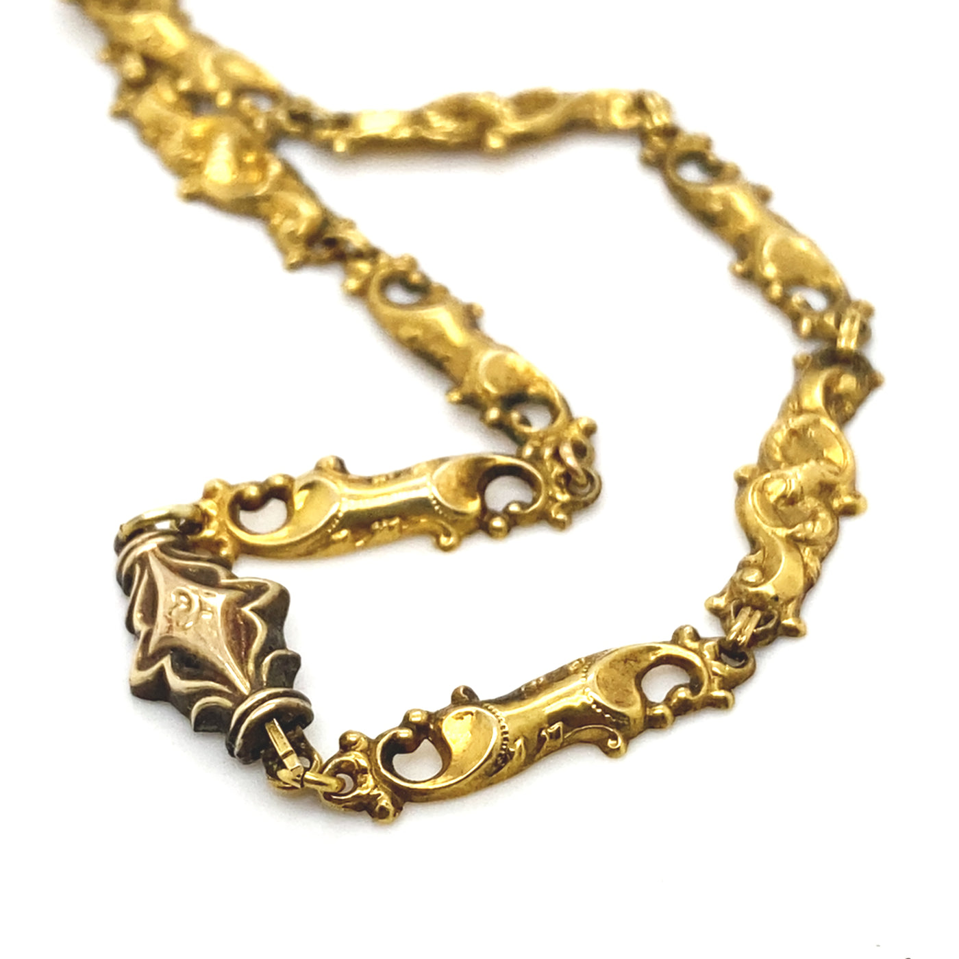 Fancy Smugness - Dekoratives Biedermeiercollier Gold