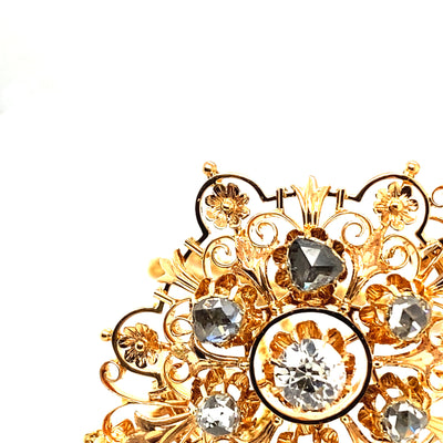 Rosecut - Diamantanhänger um 1880