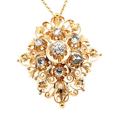 Rosecut - Diamantanhänger um 1880