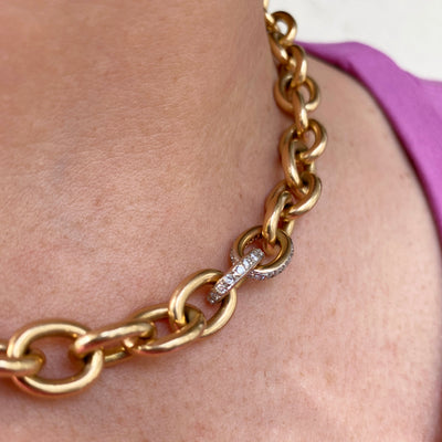 The Chain - Extravagante Goldkette mit Diamanten