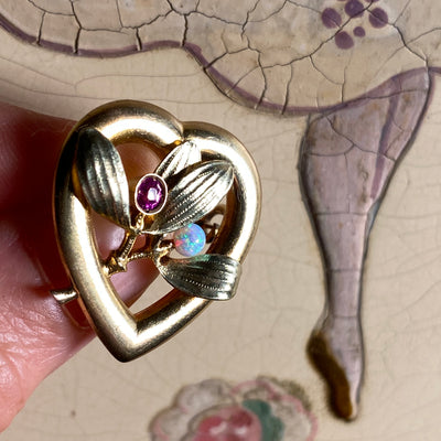 Playful Heart - Herzbrosche Jugendstil