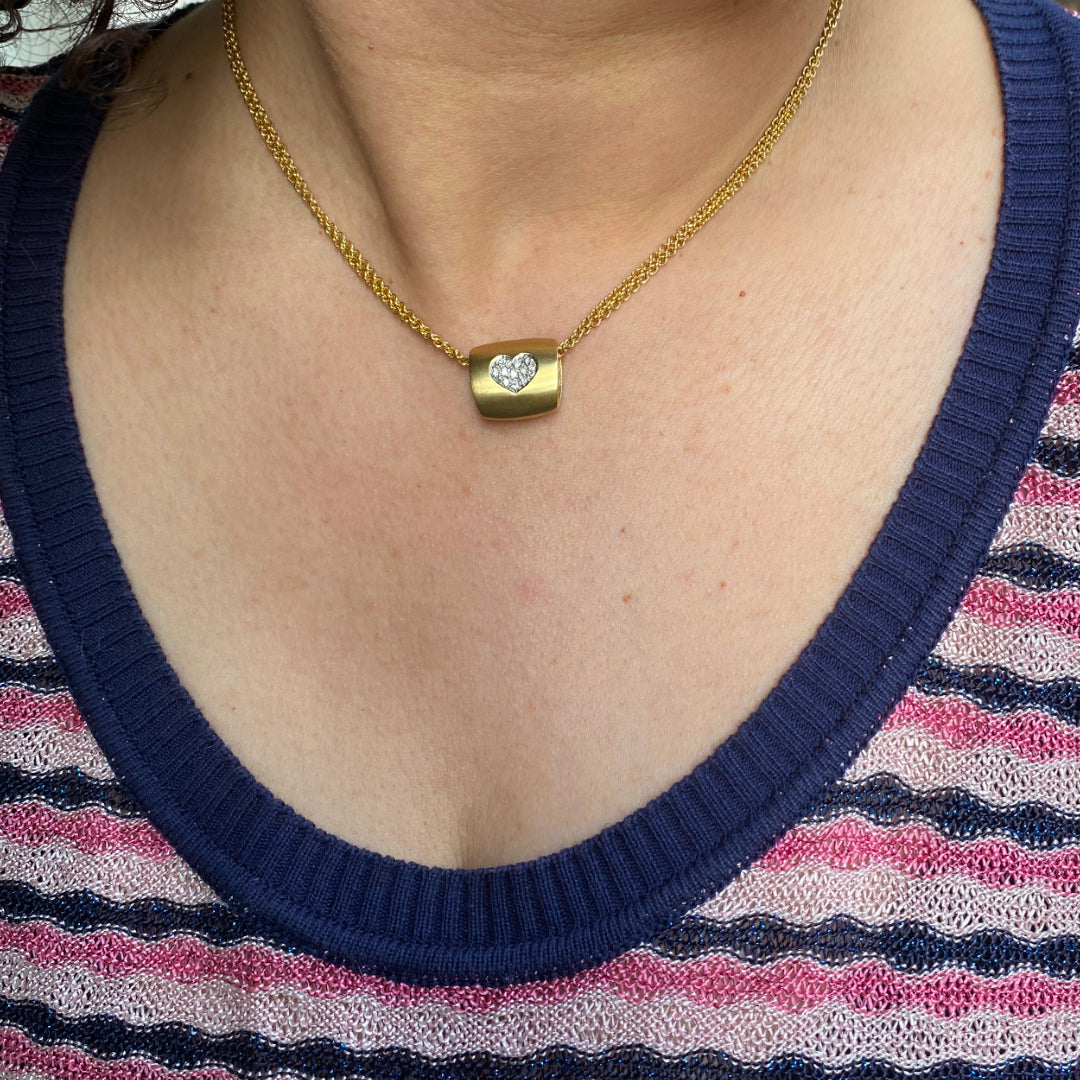 Heart Bag - Außergewöhnliches Herzcollier mit Diamanten