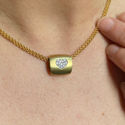 Heart Bag - Außergewöhnliches Herzcollier mit Diamanten