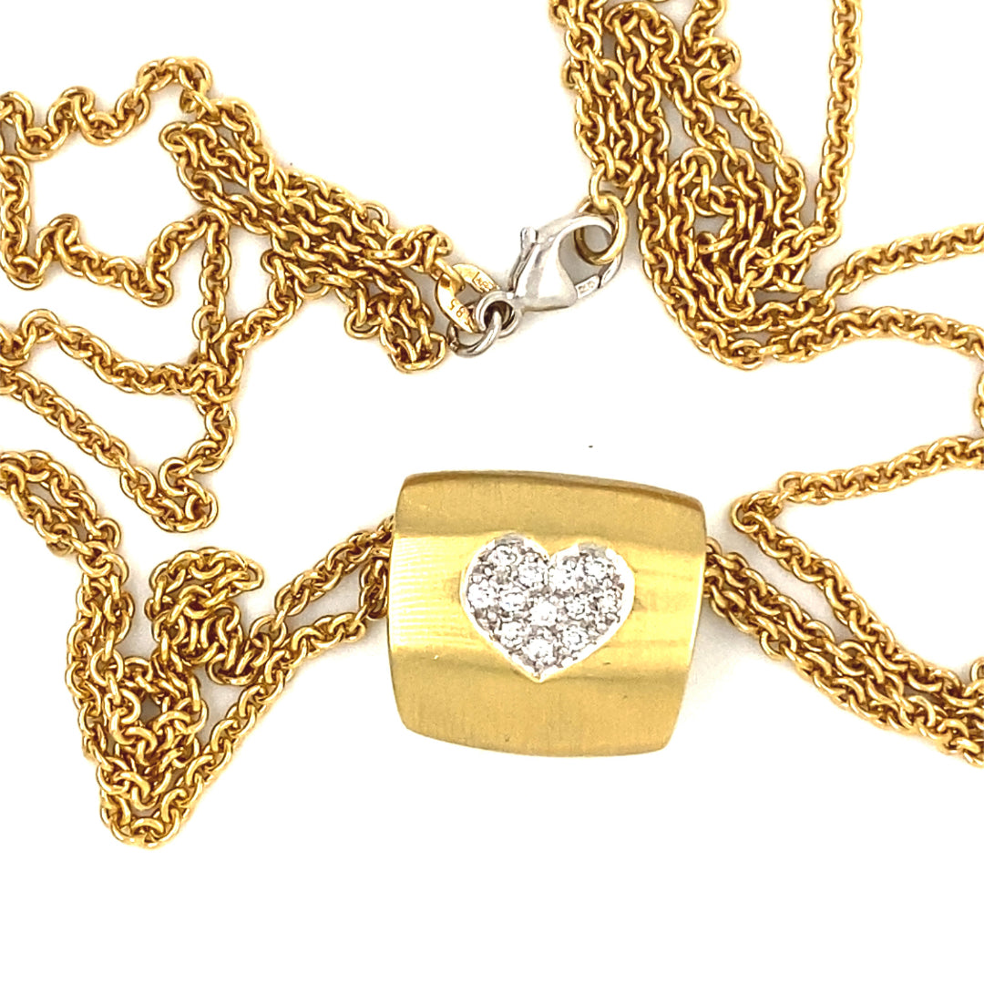 Heart Bag - Außergewöhnliches Herzcollier mit Diamanten