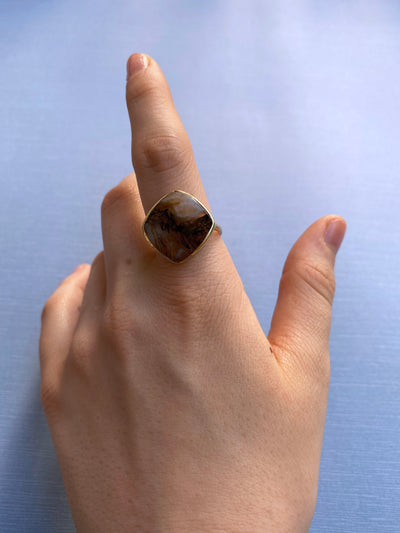 Cool Layer - Goldring mit Lagenstein
