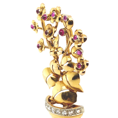 Blooming Beauty - Goldener Blumentopf mit Farbsteinen
