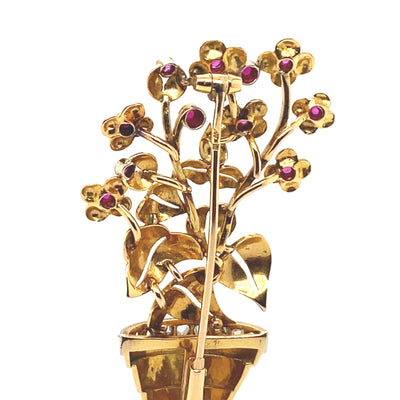 Blooming Beauty - Goldener Blumentopf mit Farbsteinen