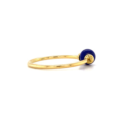 True Blue - Zarter Goldring mit Lapislazuli