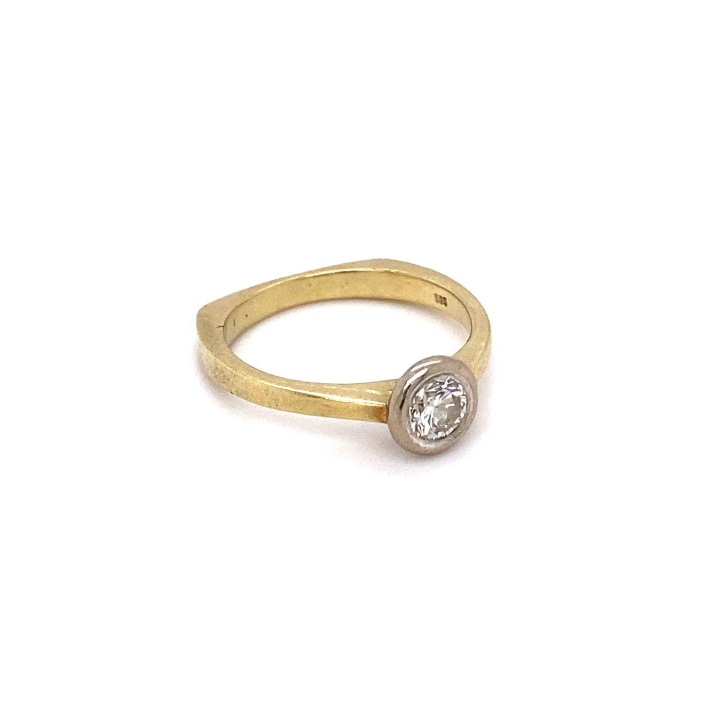 Modern Times- Goldring mit Diamant