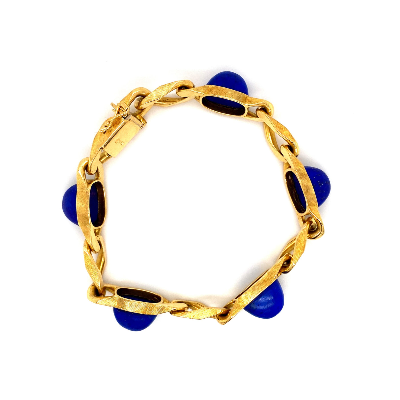 Stadt der blauen Kuppeln - Gliederarmband Gold mit Lapis