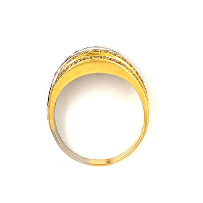 Golden Embrace - Ring Bicolor mit Brillanten