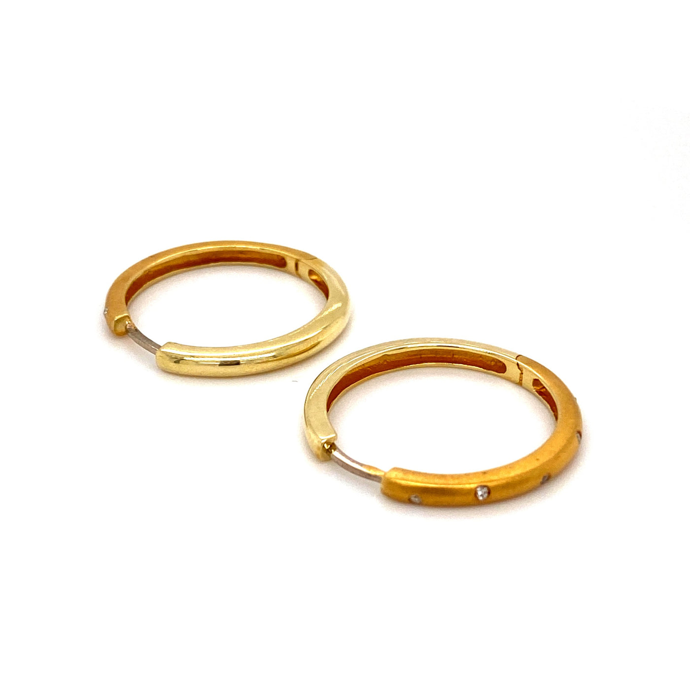 Partially Glossy - Feine Creolen Gold