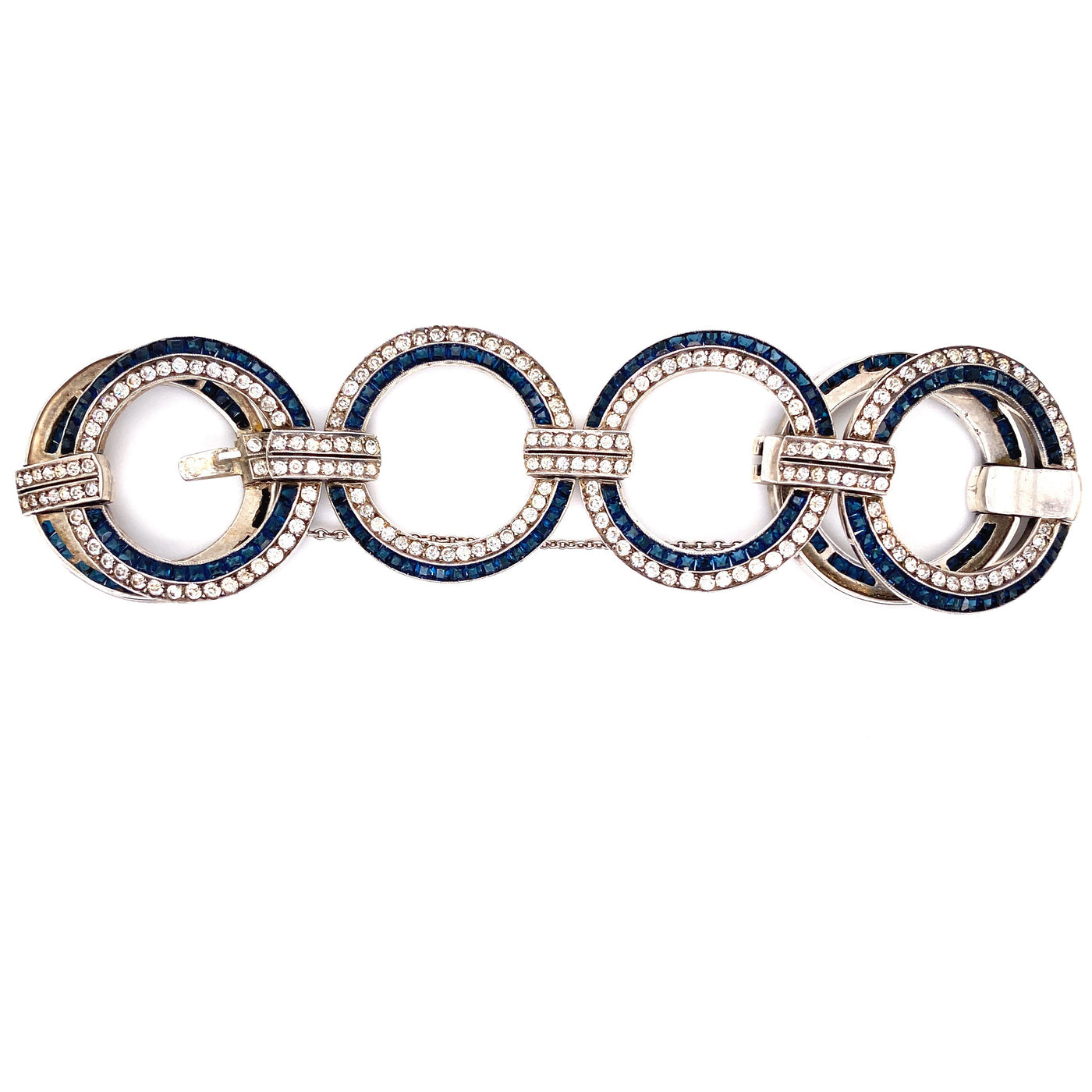 Olympic Rings - Silberarmband mit farbigen Steinen