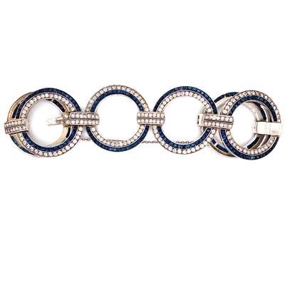 Olympic Rings - Silberarmband mit farbigen Steinen