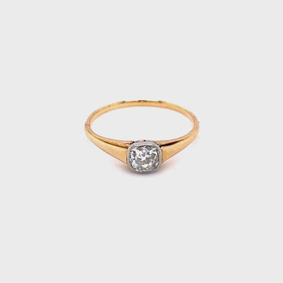 Little Star - Goldring mit Diamant