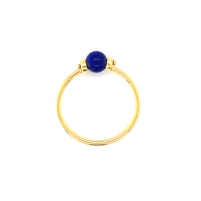 True Blue - Zarter Goldring mit Lapislazuli