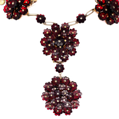 Flower Bomb - Opulentes Granatcollier