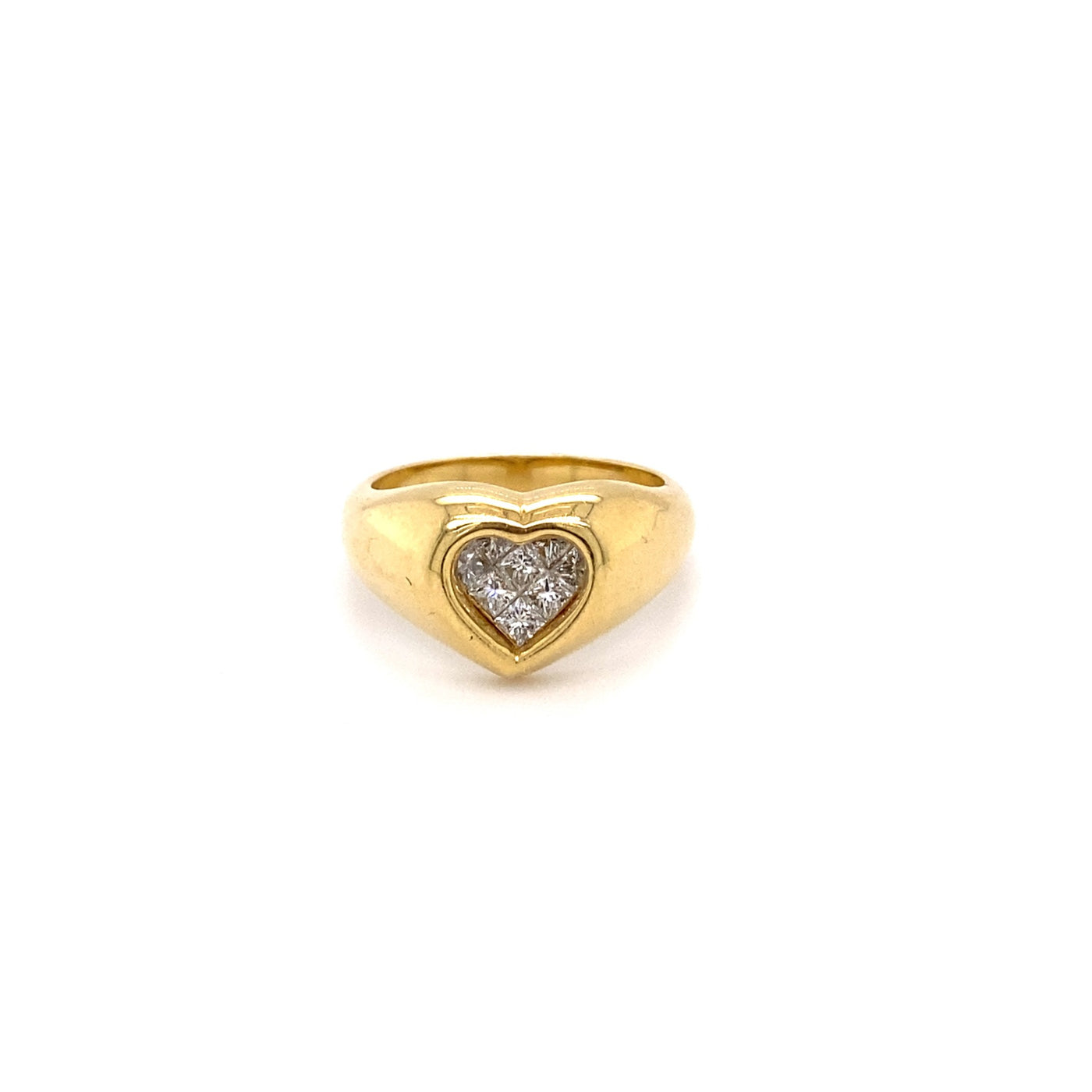 Our Heart of Gold - Herzring mit Diamanten