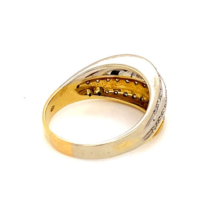 Golden Embrace - Ring Bicolor mit Brillanten