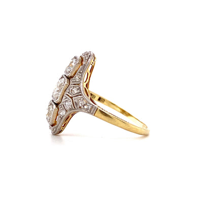 Déco Bliss - Art Déco Ring mit Diamanten