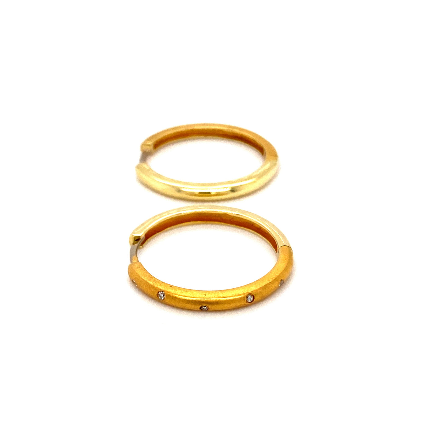 Partially Glossy - Feine Creolen Gold