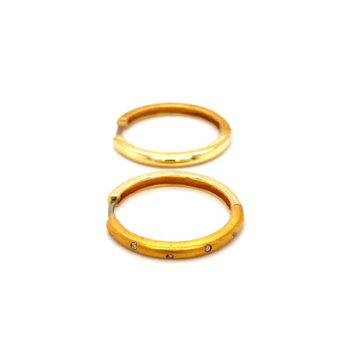 Partially Glossy - Feine Creolen Gold