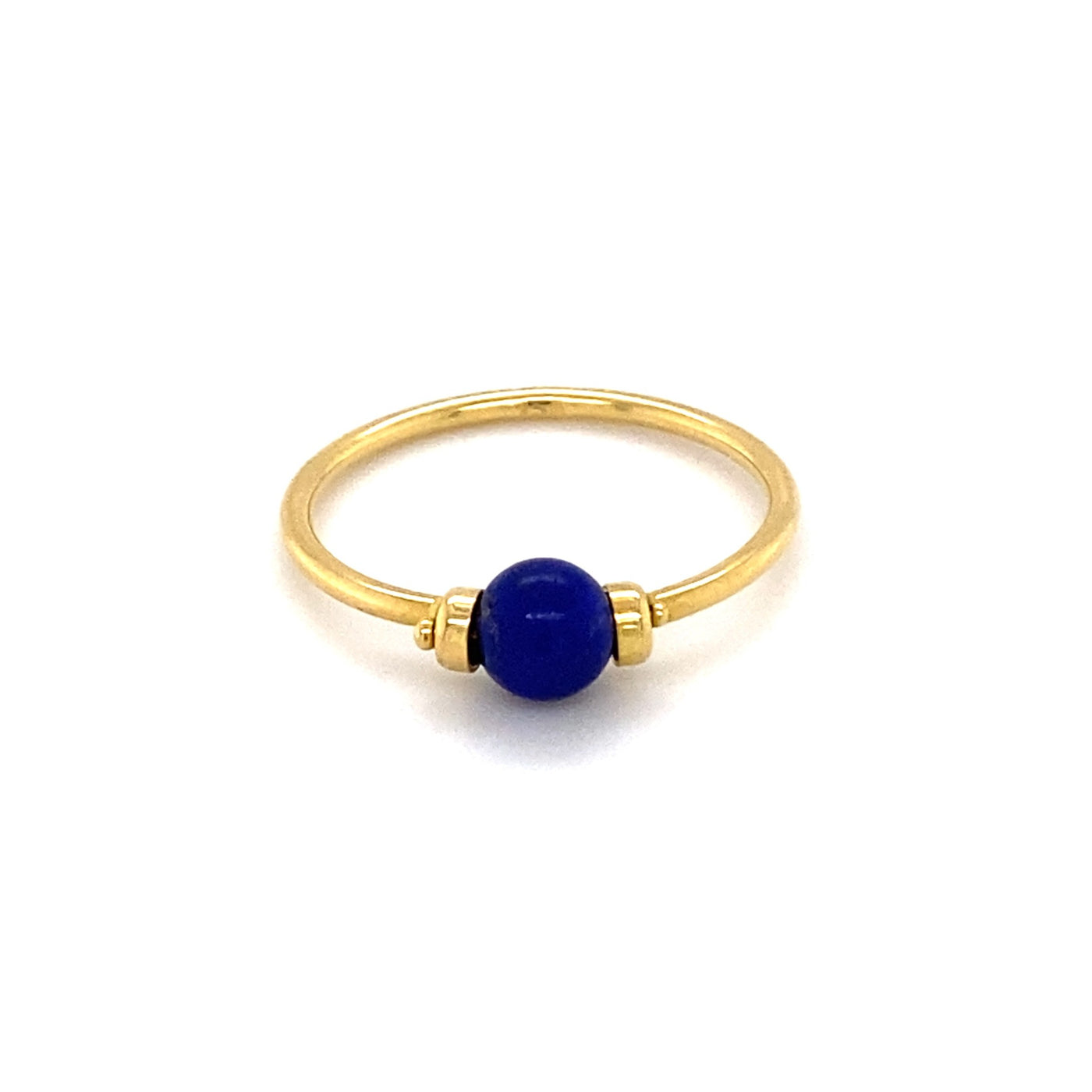 True Blue - Zarter Goldring mit Lapislazuli