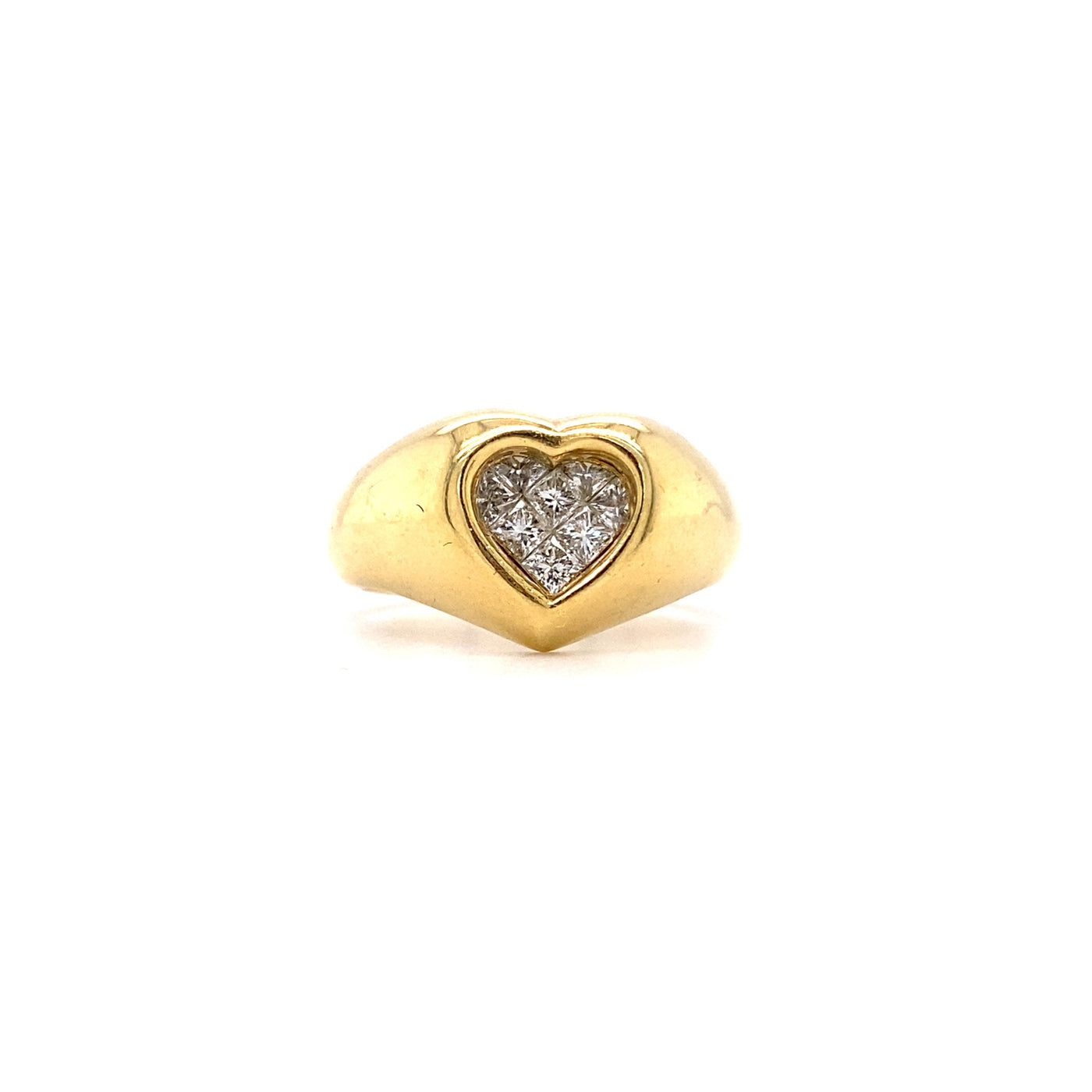 Our Heart of Gold - Herzring mit Diamanten